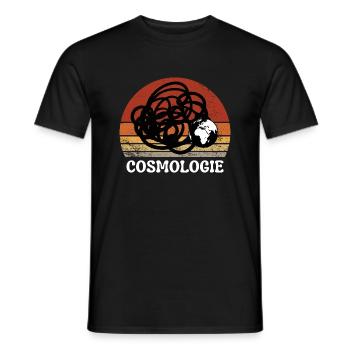 COSMOLOGIE PLANETE TERRE VINTAGE RÉTRO SUNSET - T-shirt homme - noir - Devant - AI Model Male 178 light (178cm)