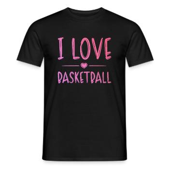 J’adore le basket - T-shirt homme - noir - Devant - AI Model Male 178 light (178cm)