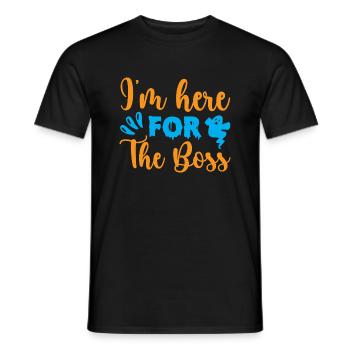 Ich bin hier für den Chef - Halloween-Humor - Männer T-Shirt - Schwarz - Vorne - AI Model Male 178 light (178cm)