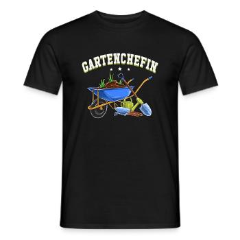 Gartenchefin Gartenarbeit Gärtner Hobbygärtner Hob - Männer T-Shirt - Schwarz - Vorne - AI Model Male 178 light (178cm)
