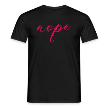 Nope - Einfach mal Nein sagen! - Männer T-Shirt - Schwarz - Vorne - AI Model Male 178 light (178cm)