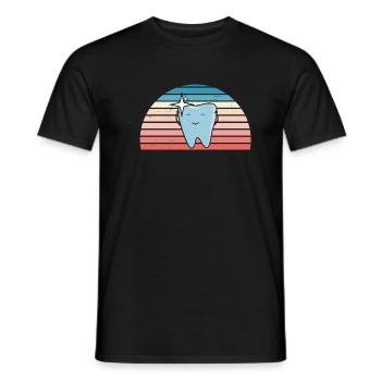Hygienist Retro Sunset Dental Assistant - Männer T-Shirt - Schwarz - Vorne - AI Model Male 178 light (178cm)