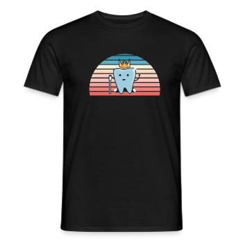 Hygienist Retro Sunset Dental Assistant - Männer T-Shirt - Schwarz - Vorne - AI Model Male 178 light (178cm)