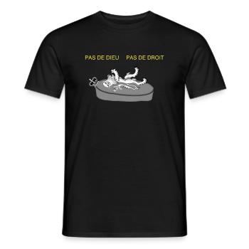 British Anti-Monarchy design - Men's T-Shirt - black - Front - AI Model Male 178 light (178cm)