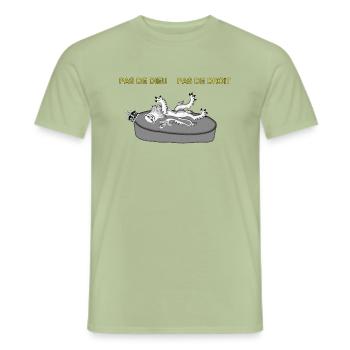 British Anti-Monarchy design - Men's T-Shirt - sage - Front - AI Model Male 178 light (178cm)