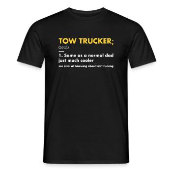 Tow Trucker Dad Definition Tow Truck Operator - Männer T-Shirt - Schwarz - Vorne - AI Model Male 178 light (178cm)