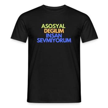 Insan Sevmiyorum Türkisch - Männer T-Shirt - Schwarz - Vorne - AI Model Male 178 light (178cm)