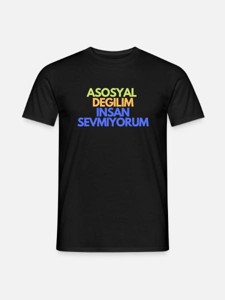 Insan Sevmiyorum Turkish - Men's T-Shirt - black