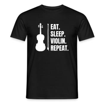 Violon Violon Orchestra Violoniste Musique - T-shirt homme - noir - Devant - AI Model Male 178 light (178cm)