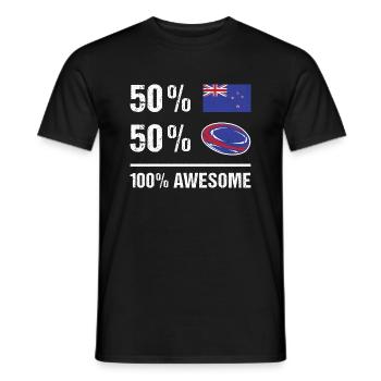 50% Nouvelle-Zélande 100% Super Rugby néo-zélandais - T-shirt homme - noir - Devant - AI Model Male 178 light (178cm)