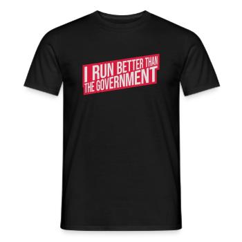 mieux fonctionner que le gouvernement - T-shirt homme - noir - Devant - AI Model Male 178 light (178cm)