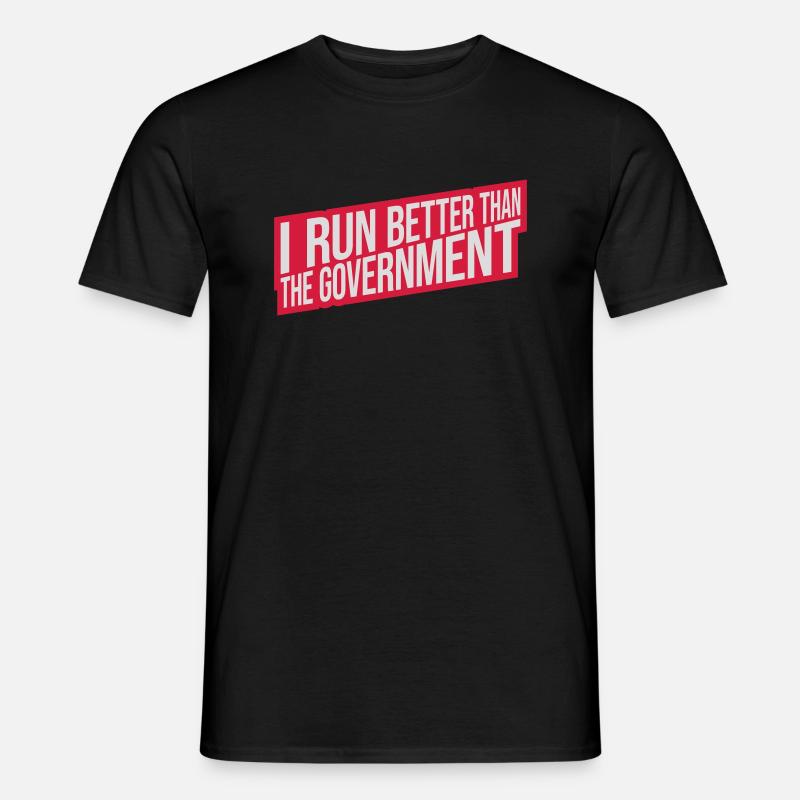 run better than government - Männer T-Shirt - Schwarz