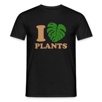 fall plants - Men's T-Shirt - black - Front - AI Model Male 178 light (178cm)