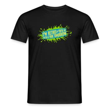have fun at work - Men's T-Shirt - black - Front - AI Model Male 178 light (178cm)