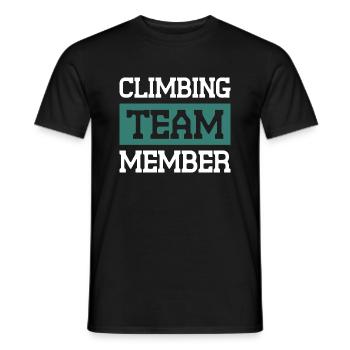 Climbing Team - Männer T-Shirt - Schwarz - Vorne - AI Model Male 178 light (178cm)
