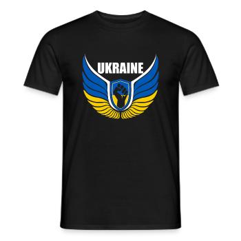 Ukraine Logo - Männer T-Shirt - Schwarz - Vorne - AI Model Male 178 light (178cm)