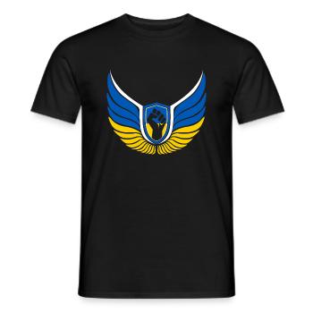 Ukraine Logo - Männer T-Shirt - Schwarz - Vorne - AI Model Male 178 light (178cm)