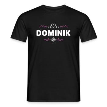 Dominik - Männer T-Shirt - Schwarz - Vorne - AI Model Male 178 light (178cm)