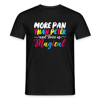 More Pan Than Peter And Twice As Magical 2 - Männer T-Shirt - Schwarz - Vorne - AI Model Male 178 light (178cm)