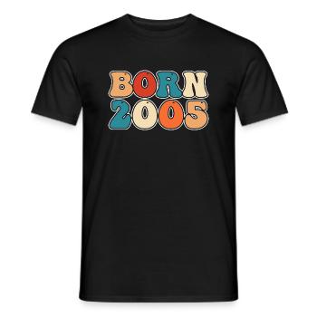18th birthday Young girls 18 years 2005 funny - Men's T-Shirt - black - Front - AI Model Male 178 light (178cm)