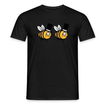 Team Zylinder Hut Bienen - Männer T-Shirt - Schwarz - Vorne - AI Model Male 178 light (178cm)
