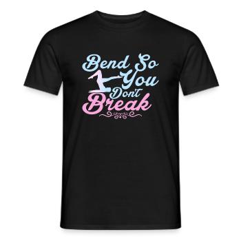 Pliez-vous pour ne pas casser le Pilates Fitness - T-shirt homme - noir - Devant - AI Model Male 178 light (178cm)