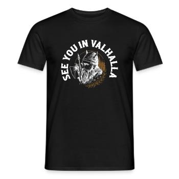 See You In Valhalla Viking Norse - Männer T-Shirt - Schwarz - Vorne - AI Model Male 178 light (178cm)