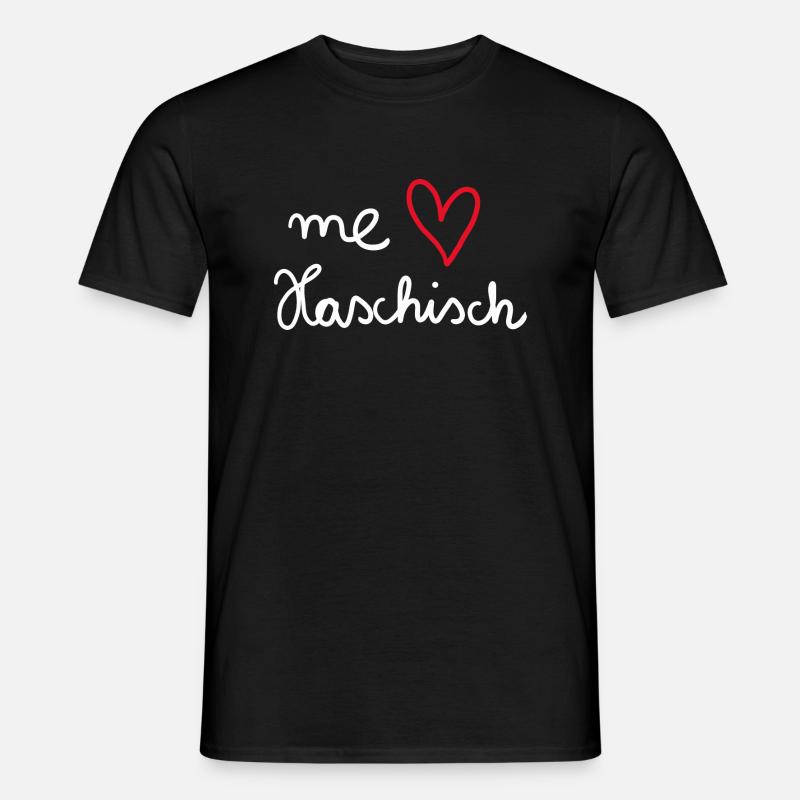 ich liebe Haschisch - Männer T-Shirt - Schwarz