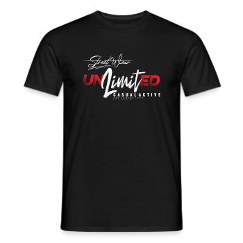 Unlimited Streetwear Casual Shirt Design Retrolook - Männer T-Shirt - Schwarz - Vorne - AI Model Male 178 light (178cm)