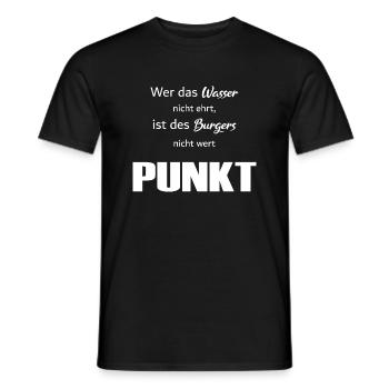 Wer das Wasser nicht ehrt Spruch White - Männer T-Shirt - Schwarz - Vorne - AI Model Male 178 light (178cm)