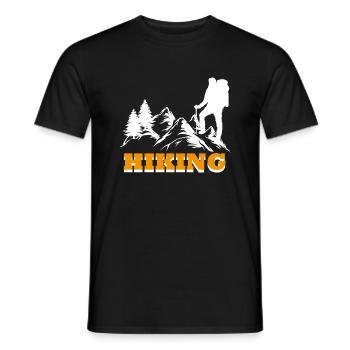 Hiking - Men's T-Shirt - black - Front - AI Model Male 178 light (178cm)
