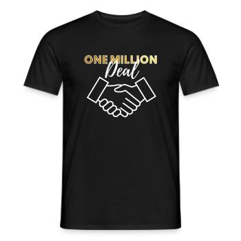 One Million Dollar Deal - Handshake - Männer T-Shirt - Schwarz - Vorne - AI Model Male 178 light (178cm)