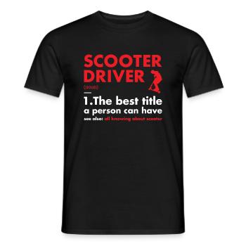 Sport Driveer Definition Scooter - Männer T-Shirt - Schwarz - Vorne - AI Model Male 178 light (178cm)