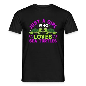 Turtle Lovers Turtle Pet - Men's T-Shirt - black - Front - AI Model Male 178 light (178cm)