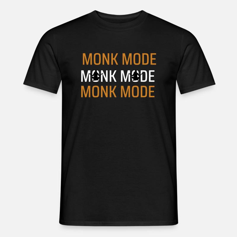 Mönch Meditationsmodus - Männer T-Shirt - Schwarz