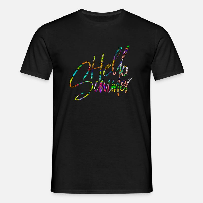 Hello Summer - Männer T-Shirt - Schwarz
