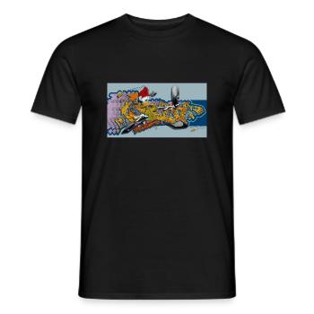 DJ Freak Out - Männer T-Shirt - Schwarz - Vorne - AI Model Male 178 light (178cm)