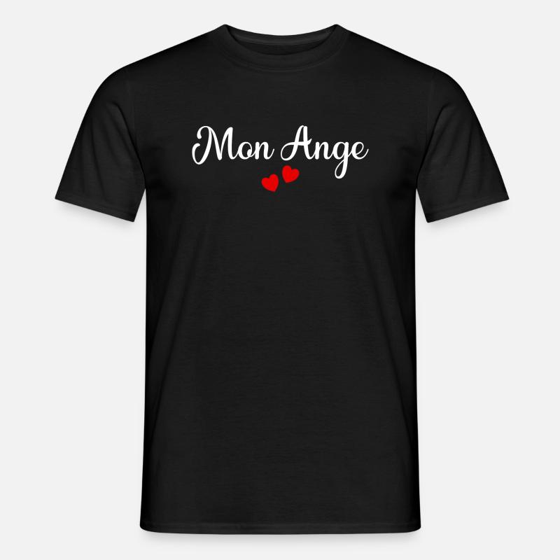 Mon Ange Citation Amour - T-shirt homme - noir
