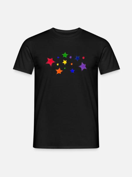 Stars and bubbles - Men's T-Shirt - black