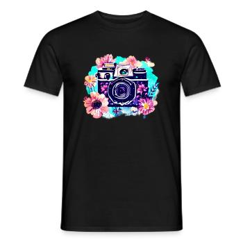 Photographer Photographing Camera Funny Photographers - Men's T-Shirt - black - Front - AI Model Male 178 light (178cm)