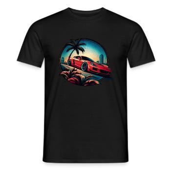 RED SUPERCAR - Männer T-Shirt - Schwarz - Vorne - AI Model Male 178 light (178cm)