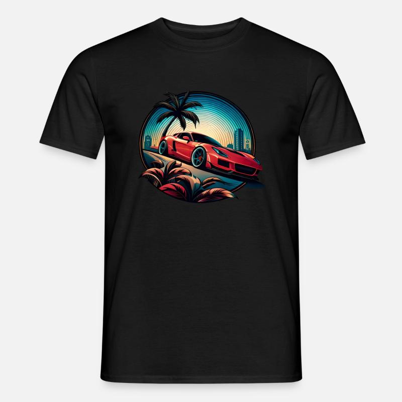RED SUPERCAR - Männer T-Shirt - Schwarz
