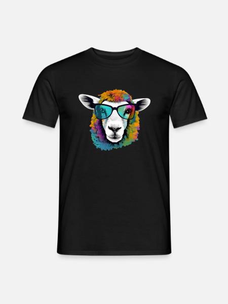 Mimou das Schaf - Männer T-Shirt - Schwarz