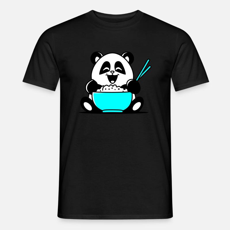 Panda - Männer T-Shirt - Schwarz