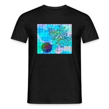 Persian Tree of Life No. 1 - Men's T-Shirt - black - Front - AI Model Male 178 light (178cm)
