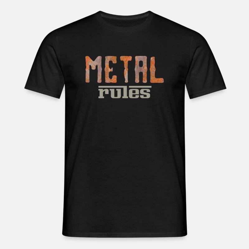 metal rules - Männer T-Shirt - Schwarz