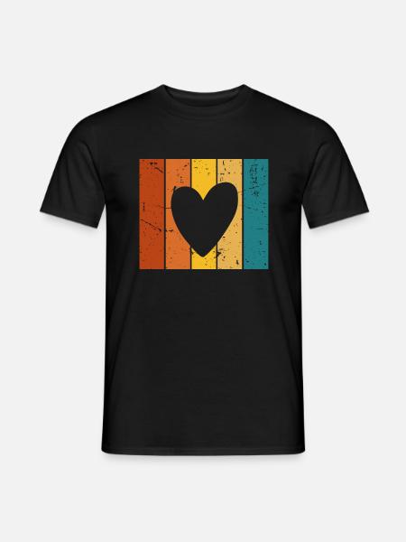 Vintage gavehjerte - Mænd T-shirt - sort