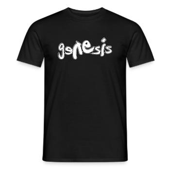 Genesis Classic Logo White - Men's T-Shirt - black - Front - AI Model Male 178 light (178cm)