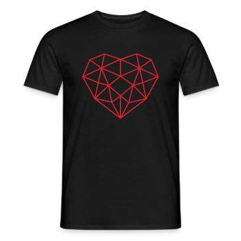 Rotes Herz Mutter Muttertag Geschenk Weihnachten - Männer T-Shirt - Schwarz - Vorne - AI Model Male 178 light (178cm)