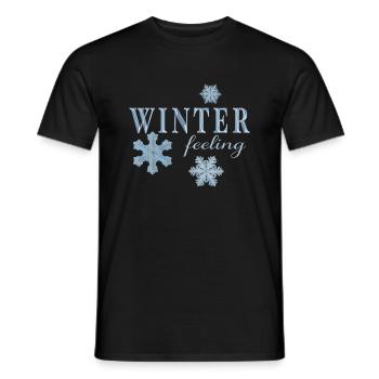 Winter Feeling - Men's T-Shirt - black - Front - AI Model Male 178 light (178cm)